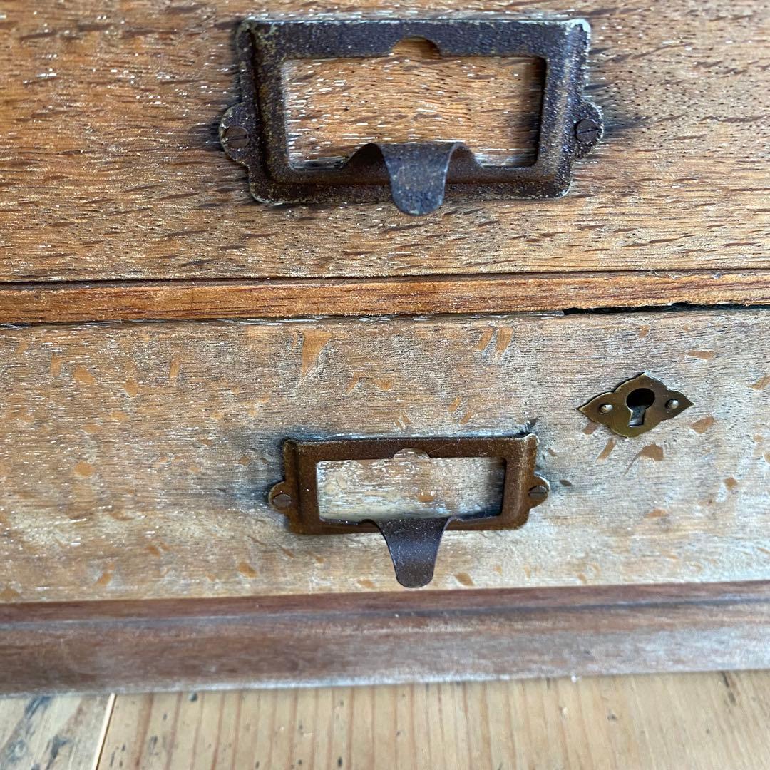 アンティーク 小引き出し 5段 樽材 昭和レトロ z680