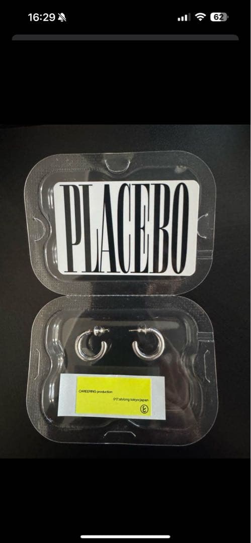 PLACEBO 501 シルバー フープピアス