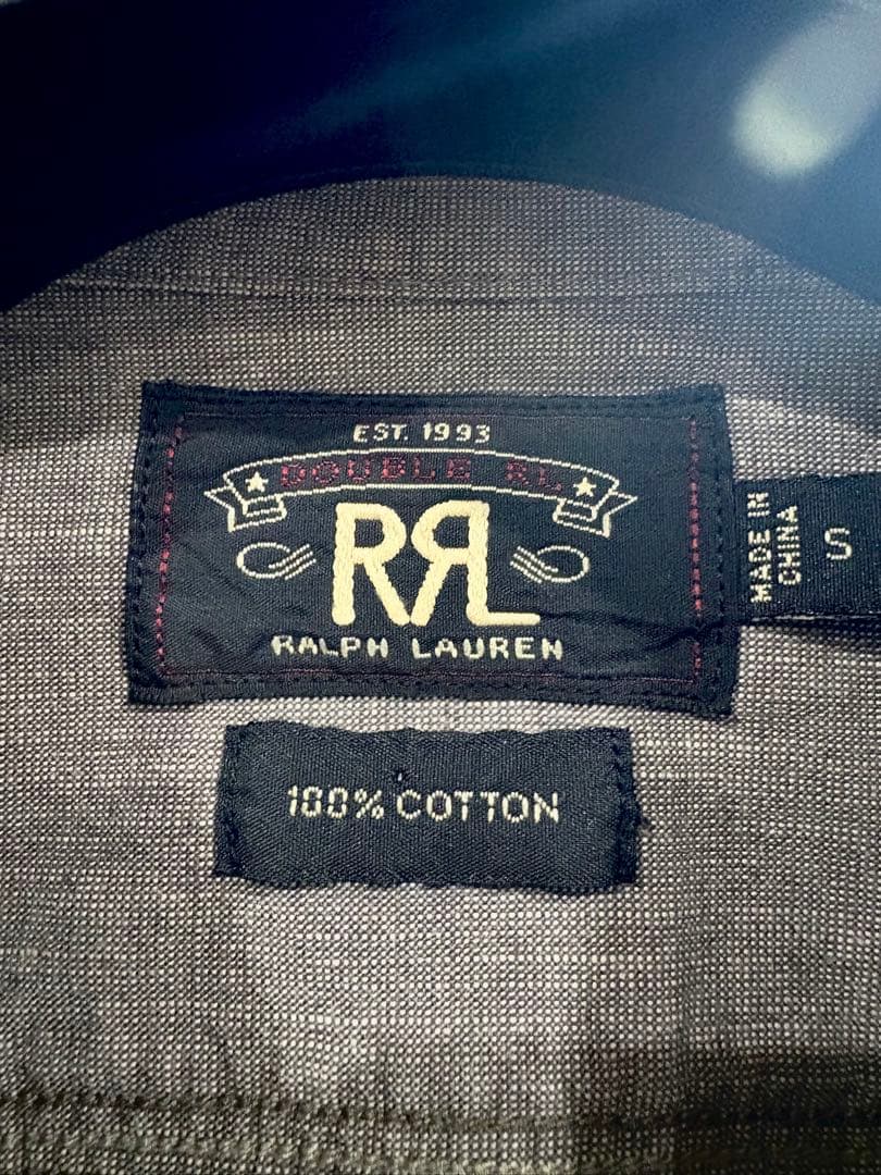 【レア】RRL ごま塩 黒シャン シャンブレー ワーク シャツ ガチャポケ