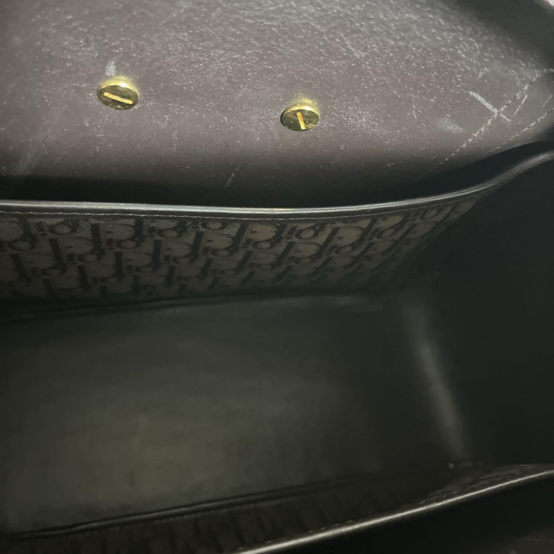 Dior ボストンバッグ　ブラウン　ゴールドロゴ　トロッター　ブラウン