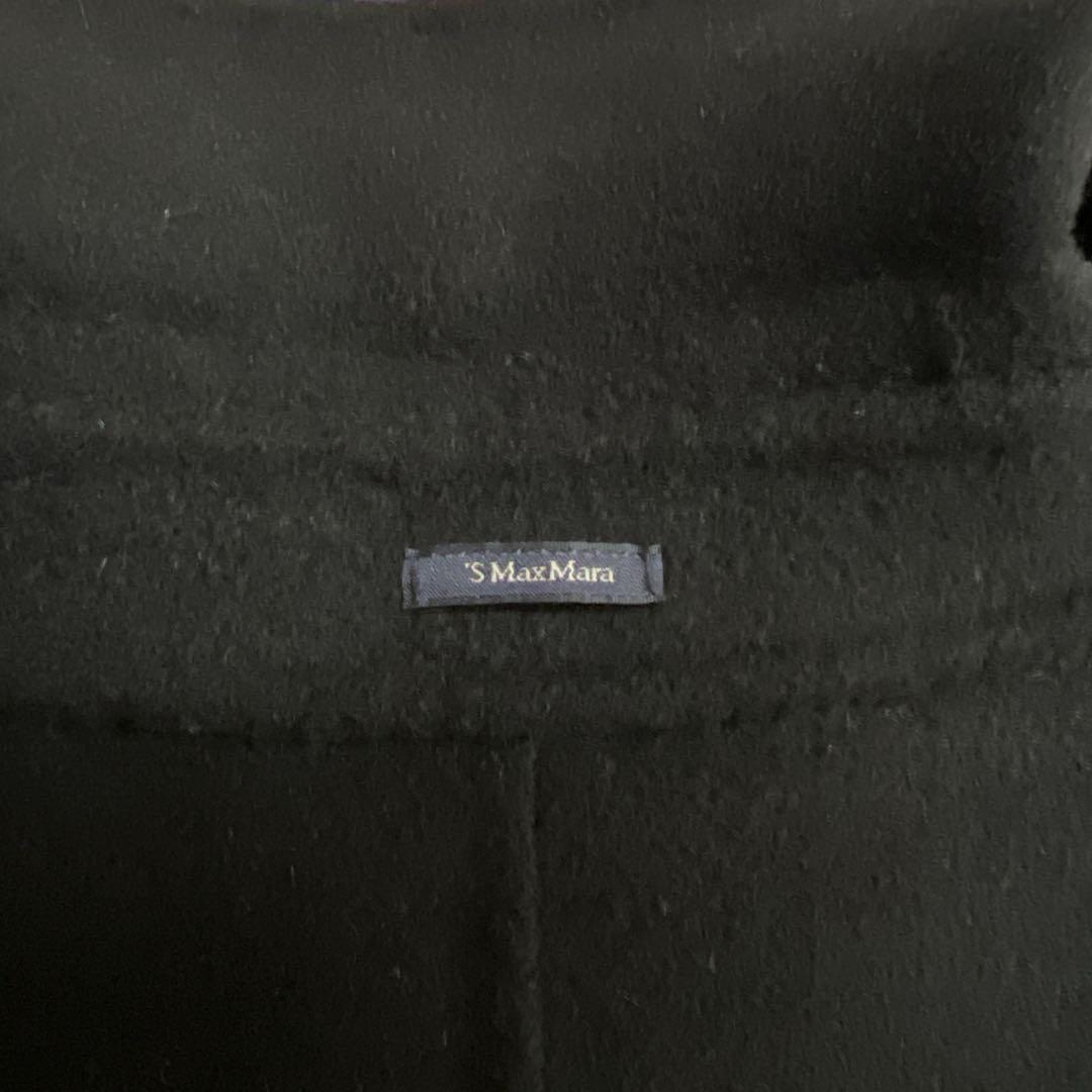 極美品✨マックスマーラ クチートアマーノ ダブルブレスト リバーコート 黒 42