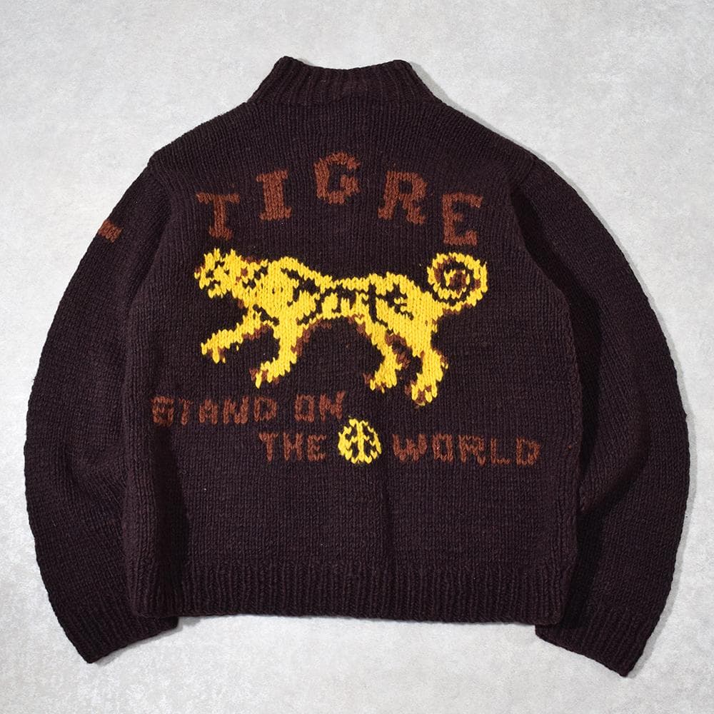 希少 TIGRE BROCANTE 手編み ハンドニット カウチン スーベニア