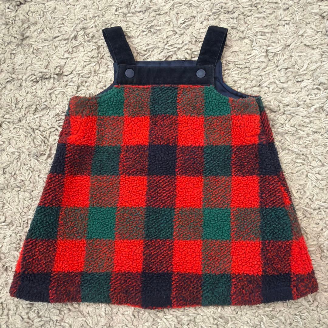 familiar 80cm チェックワンピースとセーターセット