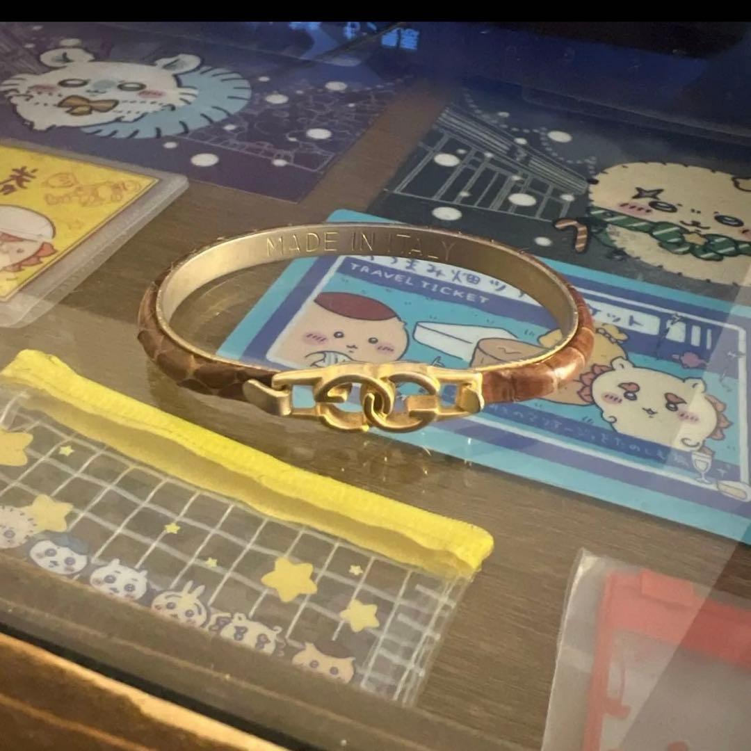 GUCCI グッチ ヴィンテージ イタリア製 24K金メッキ ブレスレット