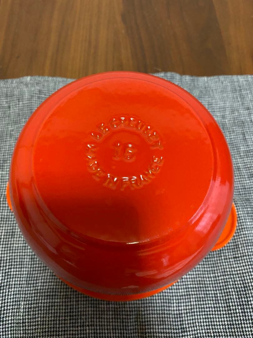 ル・クルーゼ　ココット・エブリィ18 オレンジ インナーリッド付き