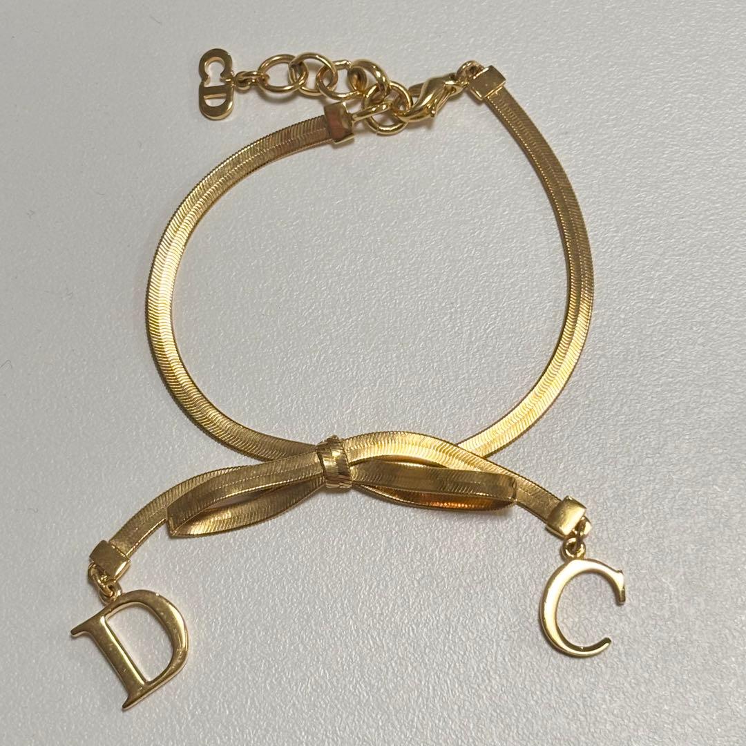 ア*ト様 Dior リボン ブレスレット ゴールド