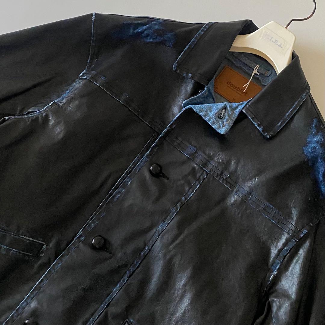 25ss doublet レザーコーティングデニムジャケット ダブレット