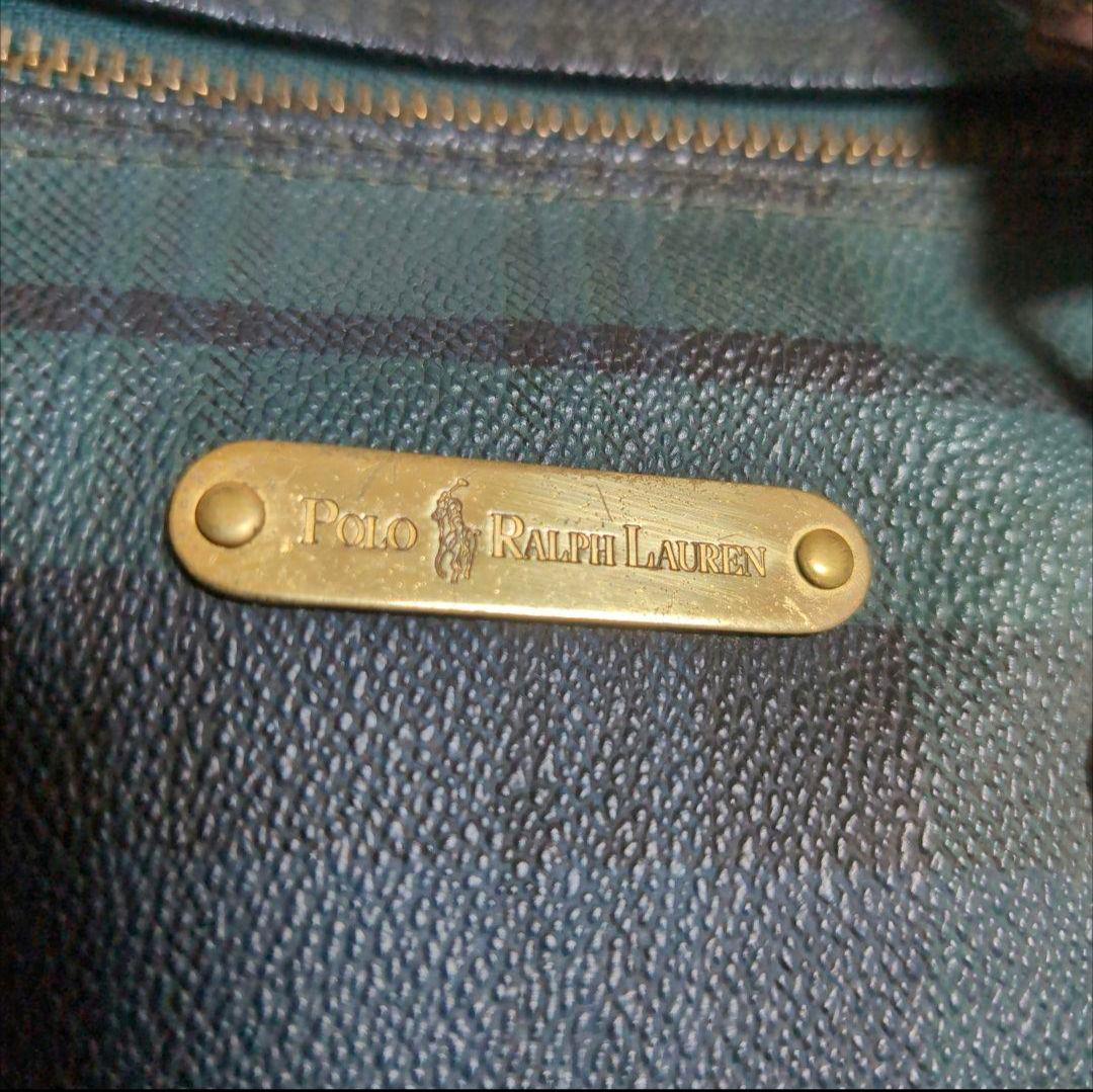 dj21 Ralph Lauren ミニボストンバッグ 緑 チェック柄