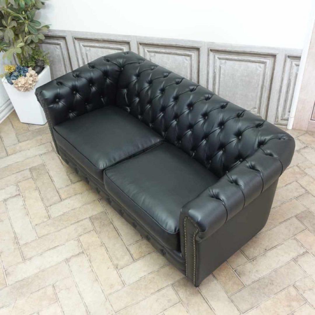 チェスターフィールド2人掛けソファ引取限定IKEAのソファ無料で差し上げます‼️