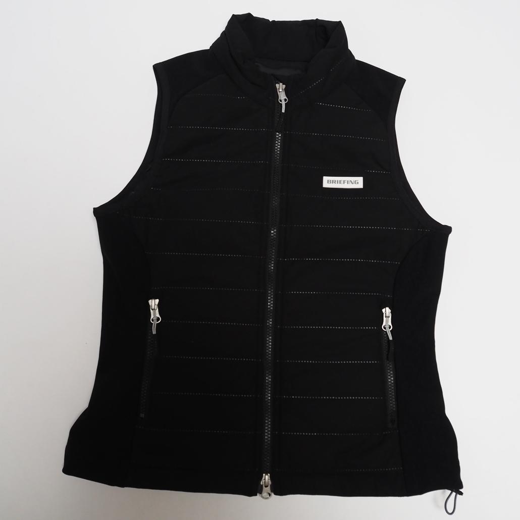 美品 BRIEFING GOLF ウィメンズ中綿ベスト BRG203W30 黒
