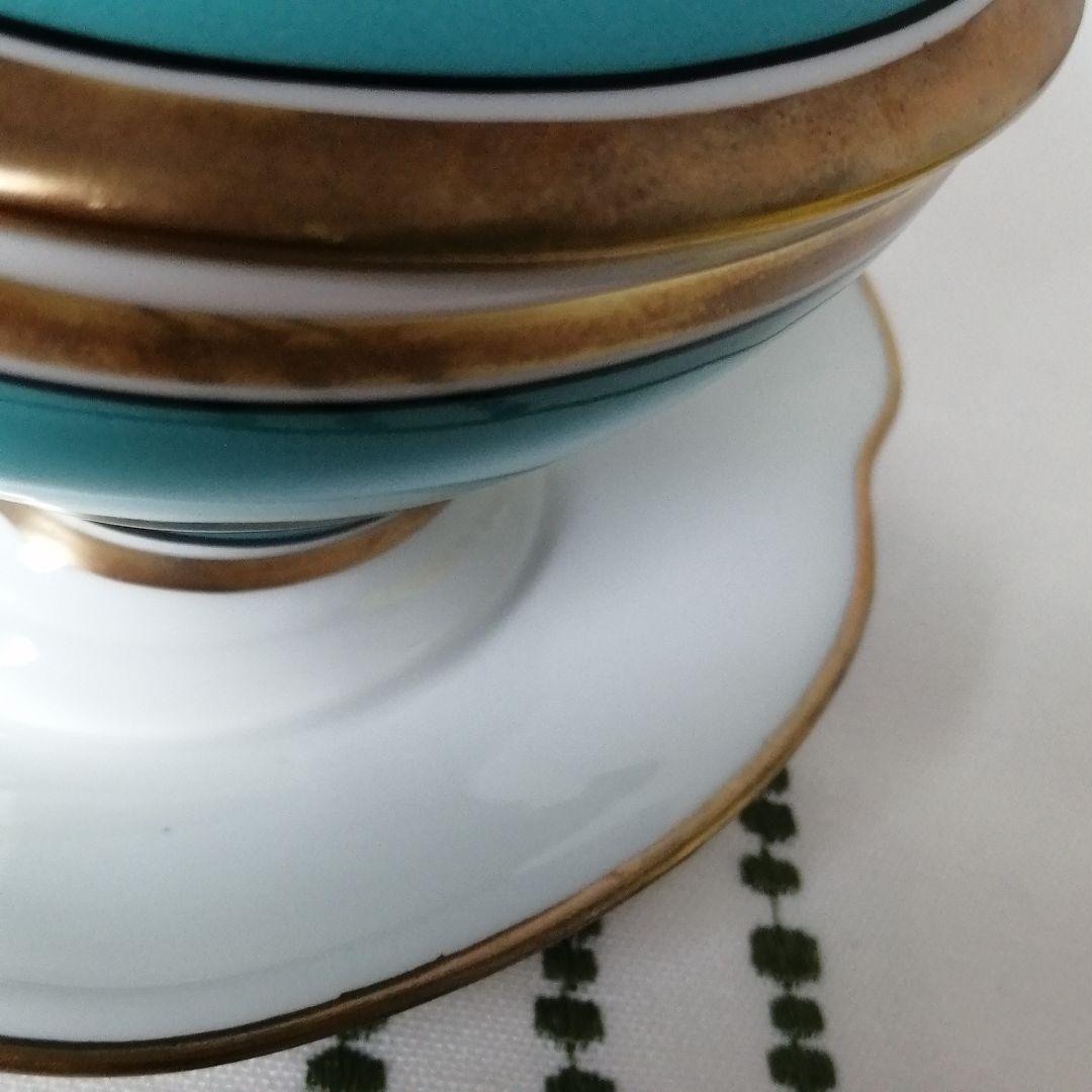 リチャードジノリ　コンテッサターコイズ　インペロブルーマスタードポット　調味料入