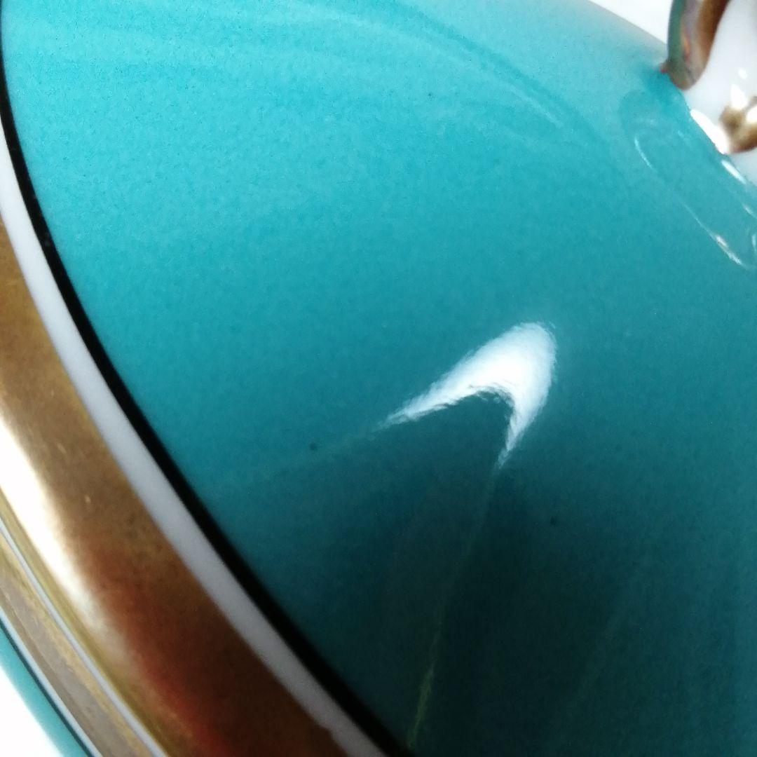 リチャードジノリ　コンテッサターコイズ　インペロブルーマスタードポット　調味料入