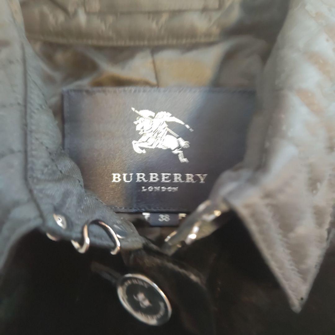 希少 極美品 BURBERRY シルクベルベット ロングコート 黒