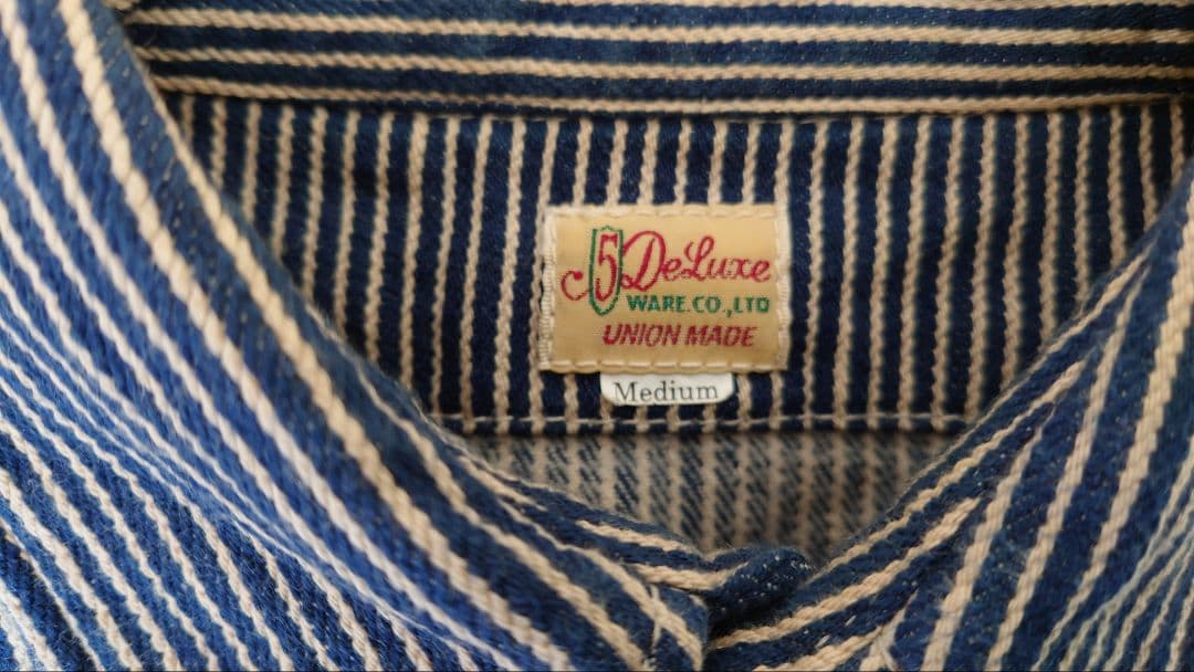 DELUXEWARE　ヒッコリーヘビーネルシャツ