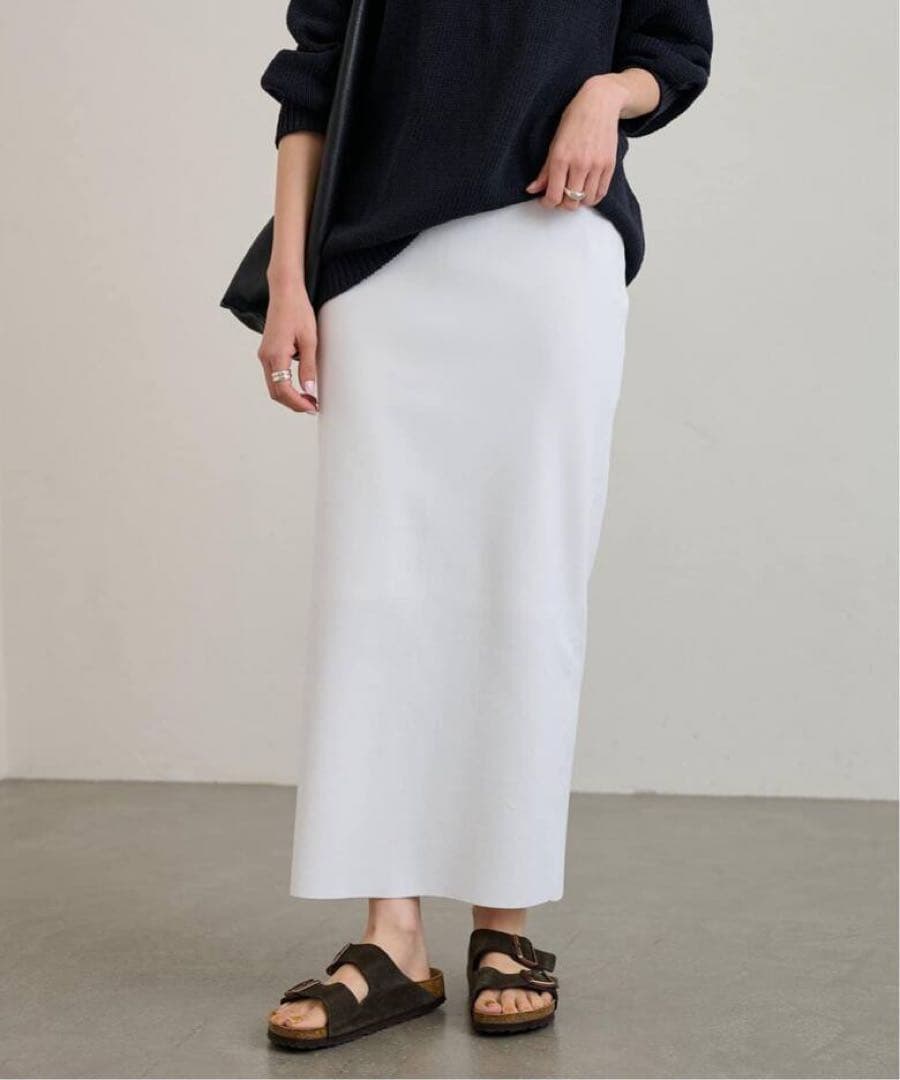 フレームワーク　フルニードルタイトスカート　白　38サイズ　美品　洗濯可能