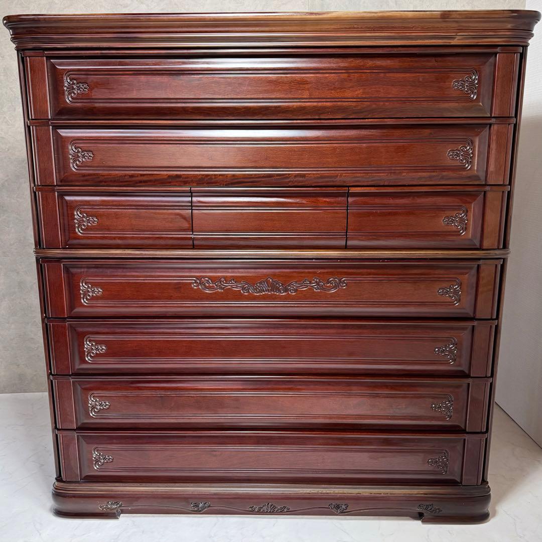 【高級桐タンス】府中家具 下段 箪笥 時代家具 アンティーク レトロ 着物 装飾