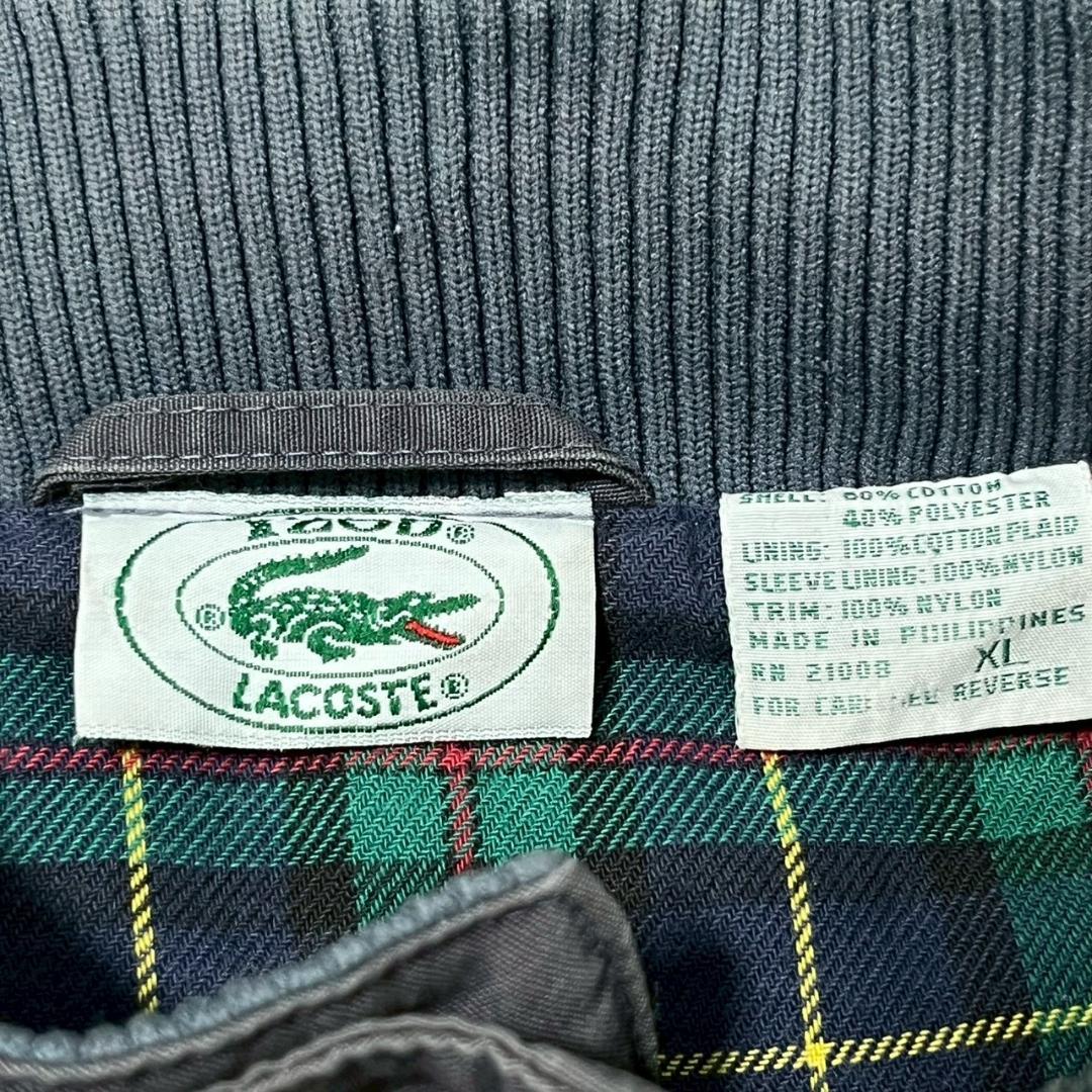 90s LACOSTE 裏地チェック　ブルゾン　ジャケット PM123