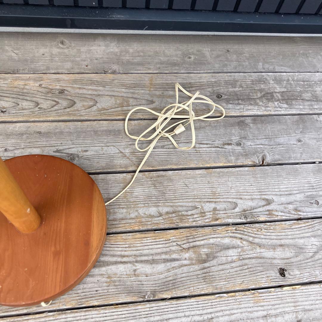 昭和レトロ 小泉 ヒカリ 木製スタンドライト 円筒型シェードランプ フロアライト