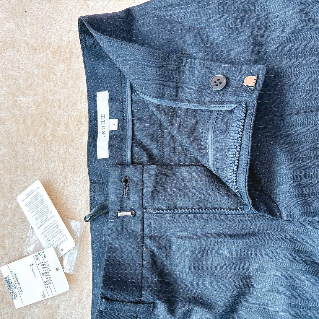 新品タグ付き 定価4万 2点　アンタイトル ストライプパンツスーツセットアップ