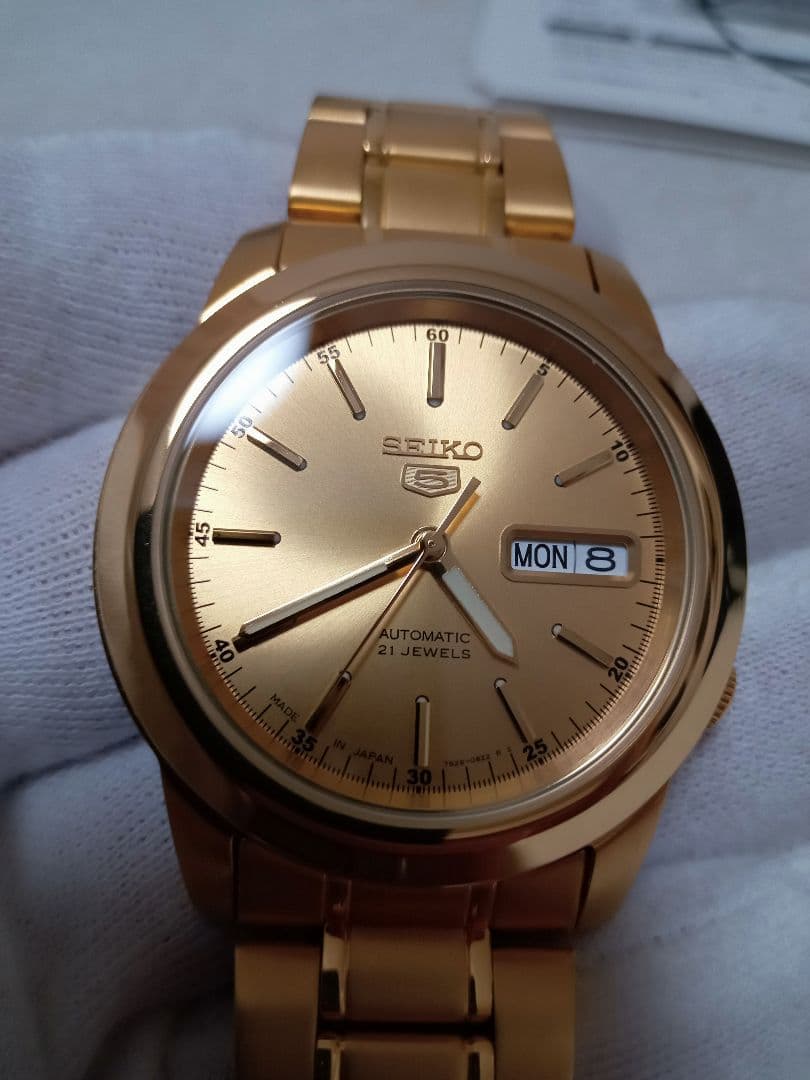 【けん】SEIKO　機械式自動巻　AUTOMATIC　フルゴールド　美品