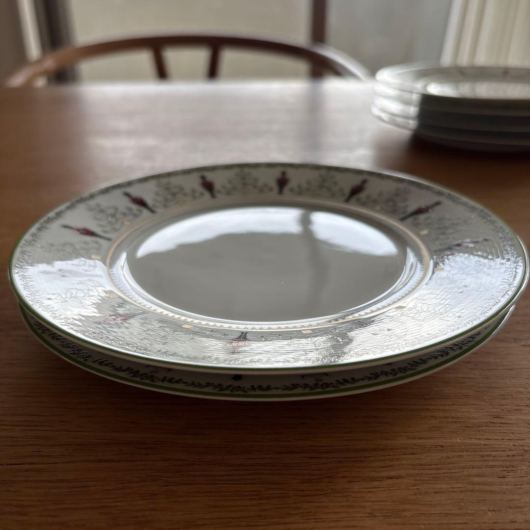 廃盤　希少品　ベルナルド　リモージュ　クリスマス柄　プレート ケーキ皿　2客