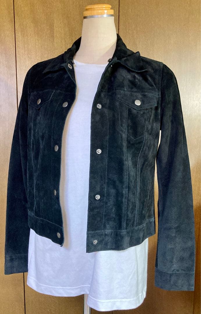 theory セオリー　本革ヌバックレザー&ラビットファー　トラッカージャケット