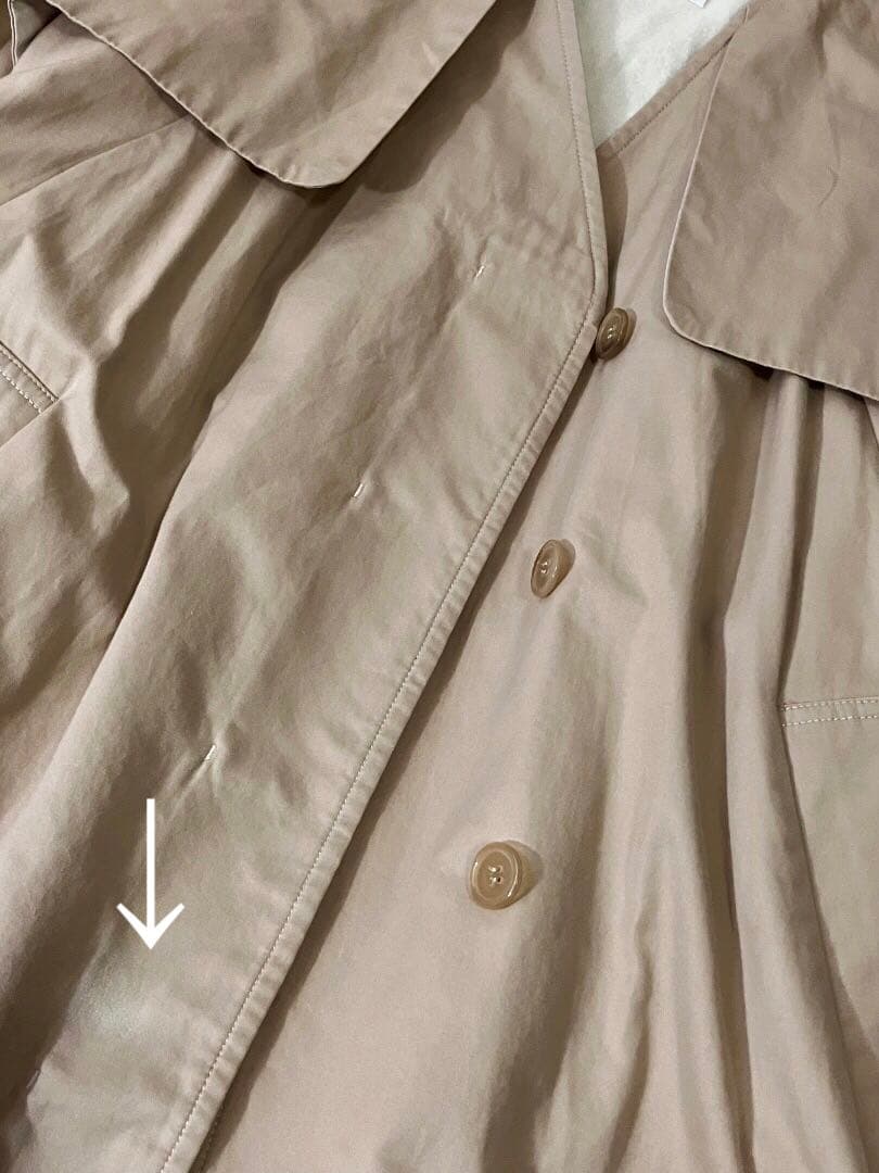 ヘリテノーム ガリャルダガランテ 定価8万 トレンチコート ライナー ノーカラー