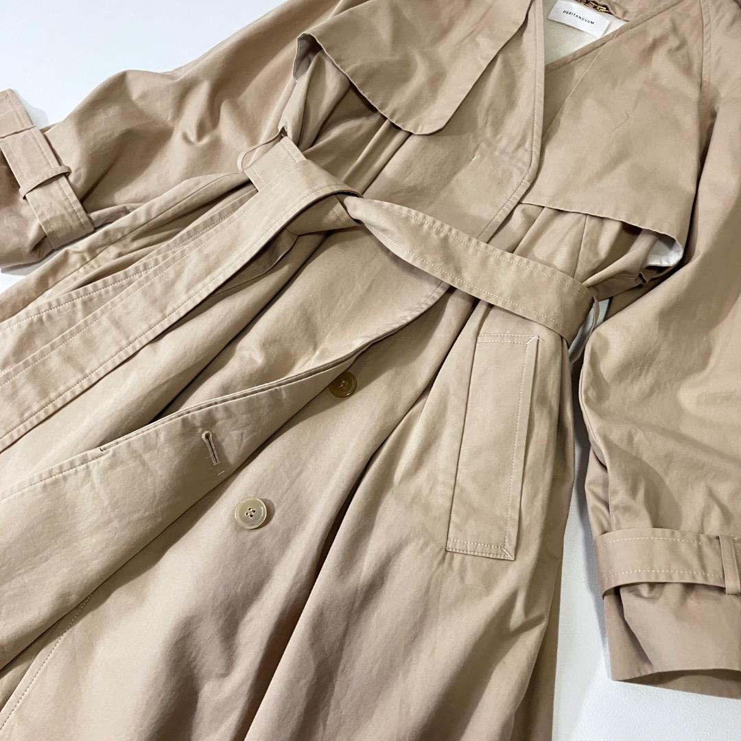 ヘリテノーム ガリャルダガランテ 定価8万 トレンチコート ライナー ノーカラー