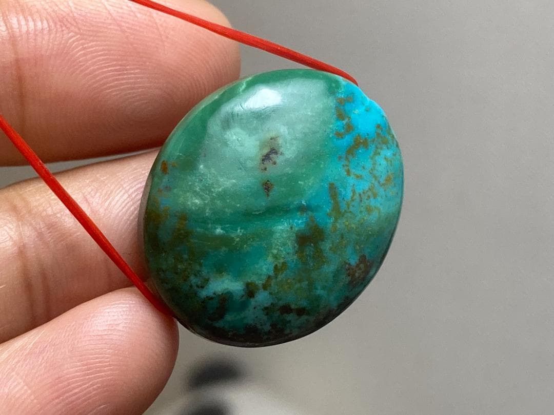 TK69 大粒 通穴 天然 ターコイズ トルコ石 ルース ネックレス ペンダント