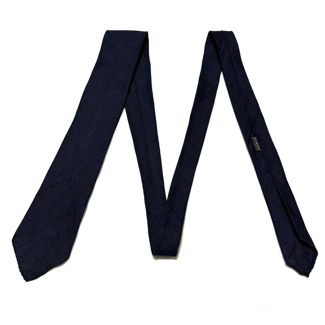 Brioni ブリオーニ　ネクタイ　セッテピエゲ　紺　無地　スフォデラート　美品