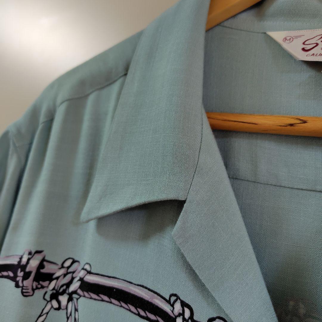 STAR OF HOLLYWOOD シュランケンヘッドレーヨンシャツsize M