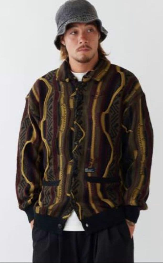 未使用に近い極美品 FAT 3Dニットカーディガン サイズSKINNY(L)