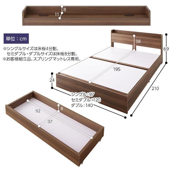 ベッド ブラック シングル ボンネルコイルマットレス付きds-2173645