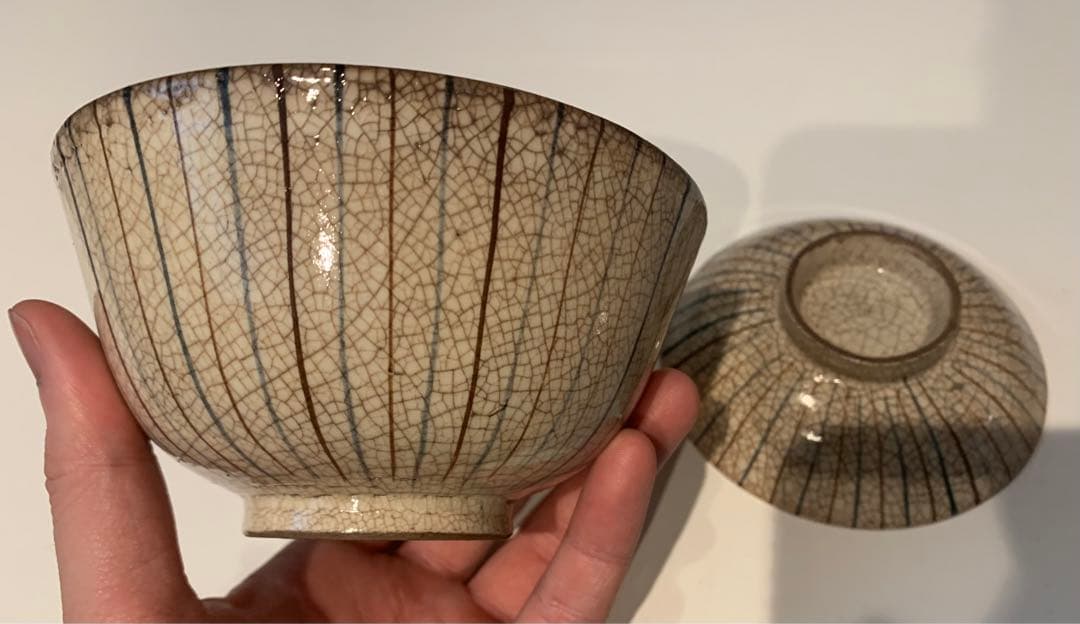 麦藁手蓋付茶碗（江戸末期）