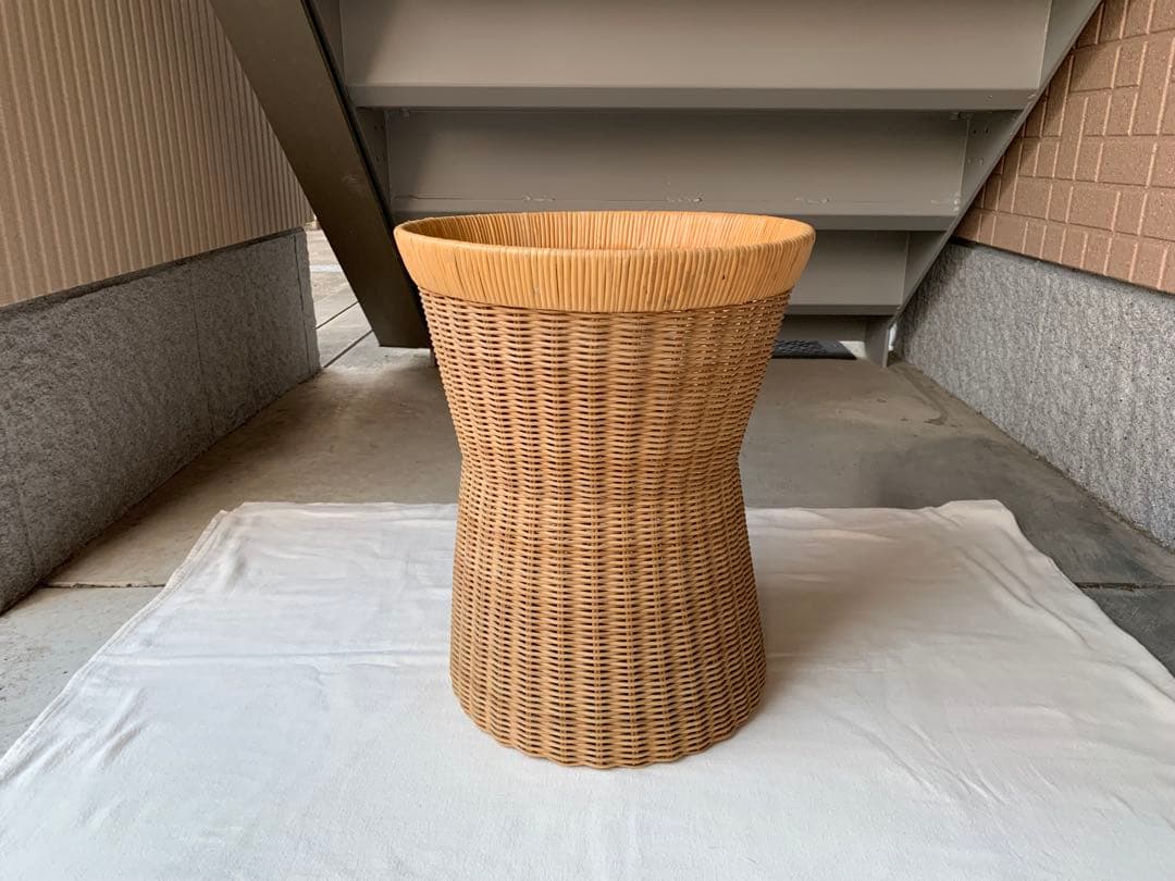 希少 山川ラタン G-1230 剣持勇デザイン ゴミ箱 ジャパニーズモダン