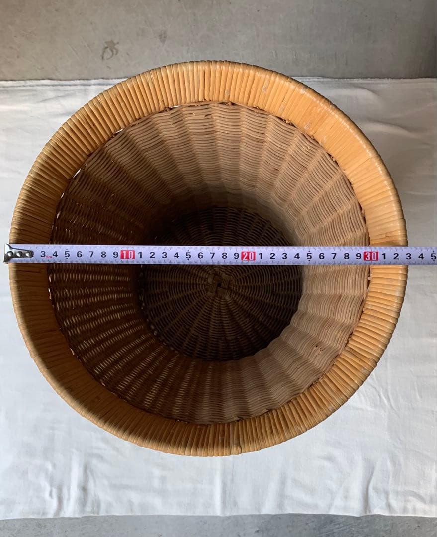 希少 山川ラタン G-1230 剣持勇デザイン ゴミ箱 ジャパニーズモダン