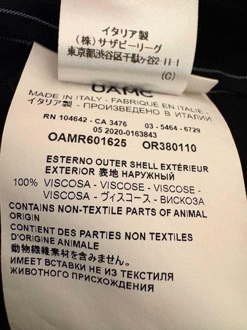 OAMC ブラックストライプシャツ