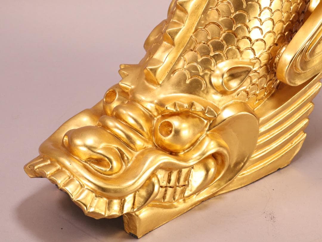 BK261　金鯱鉾　しゃちほこ　一対　鬼瓦　屋根瓦　置物　明石城　平成十二年