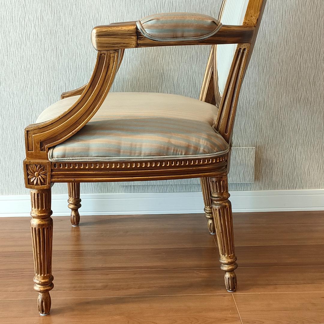 アンティーク　アームチェア　シャビーシック　リビングチェア②