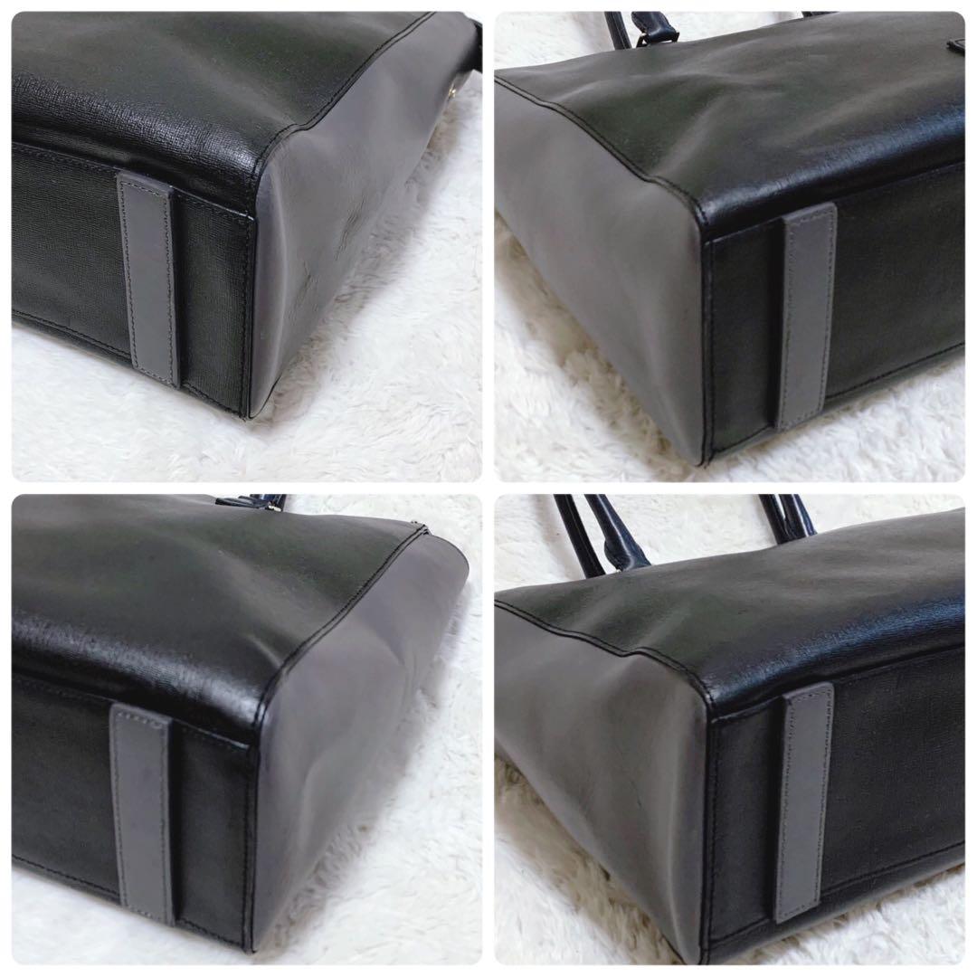 美品 ポールスミス トートバッグ 大容量 ブラック 肩掛け A4可 PVCレザー