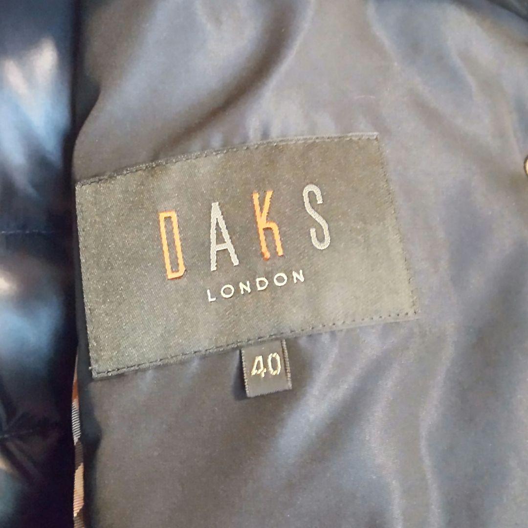 ダックス DAKS London ファー付きロングダウンコート 40 濃紺