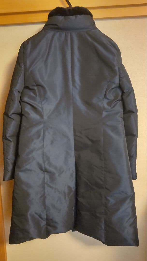 ダックス DAKS London ファー付きロングダウンコート 40 濃紺