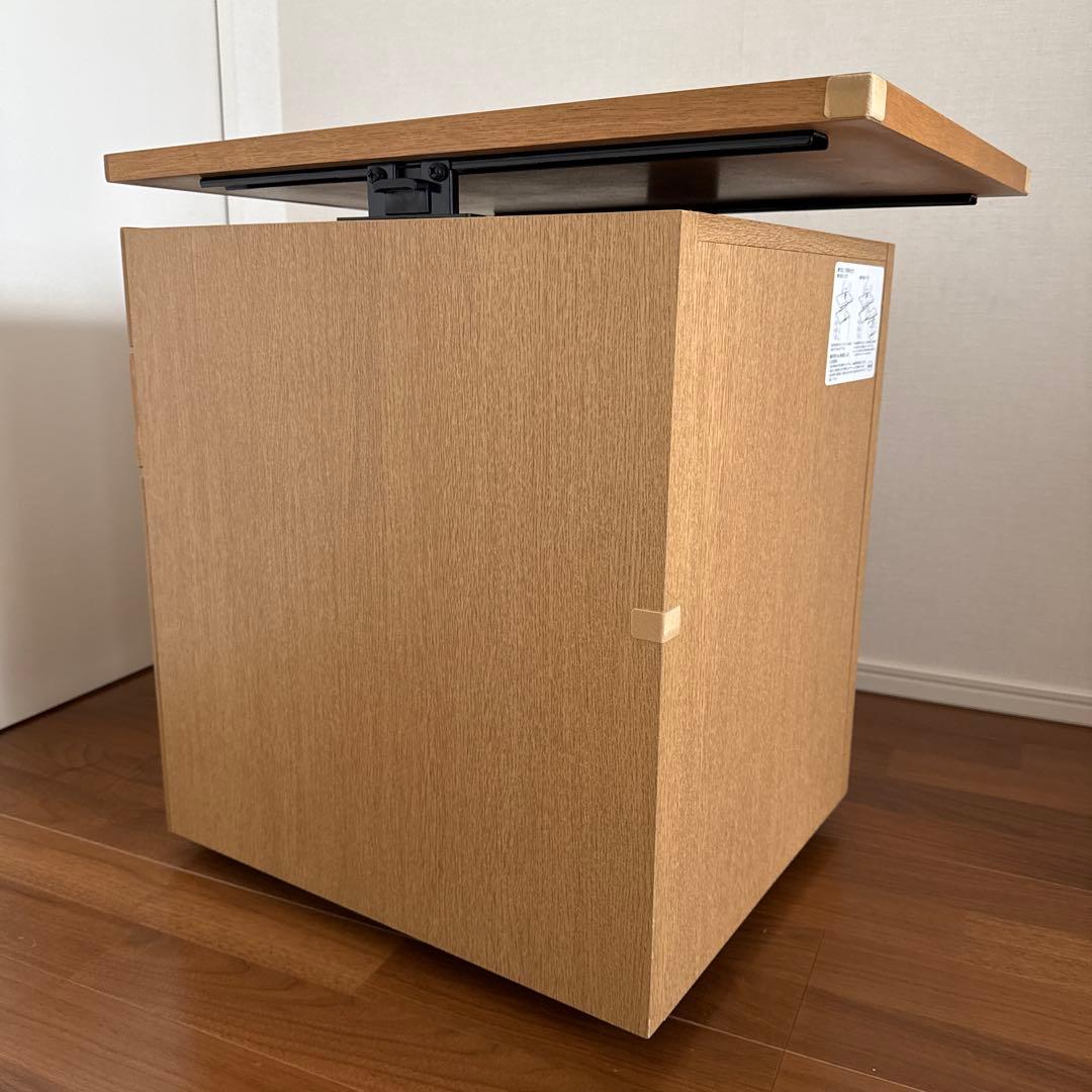 浜本工芸　②天板が昇降するワゴン(学習机４点セット)