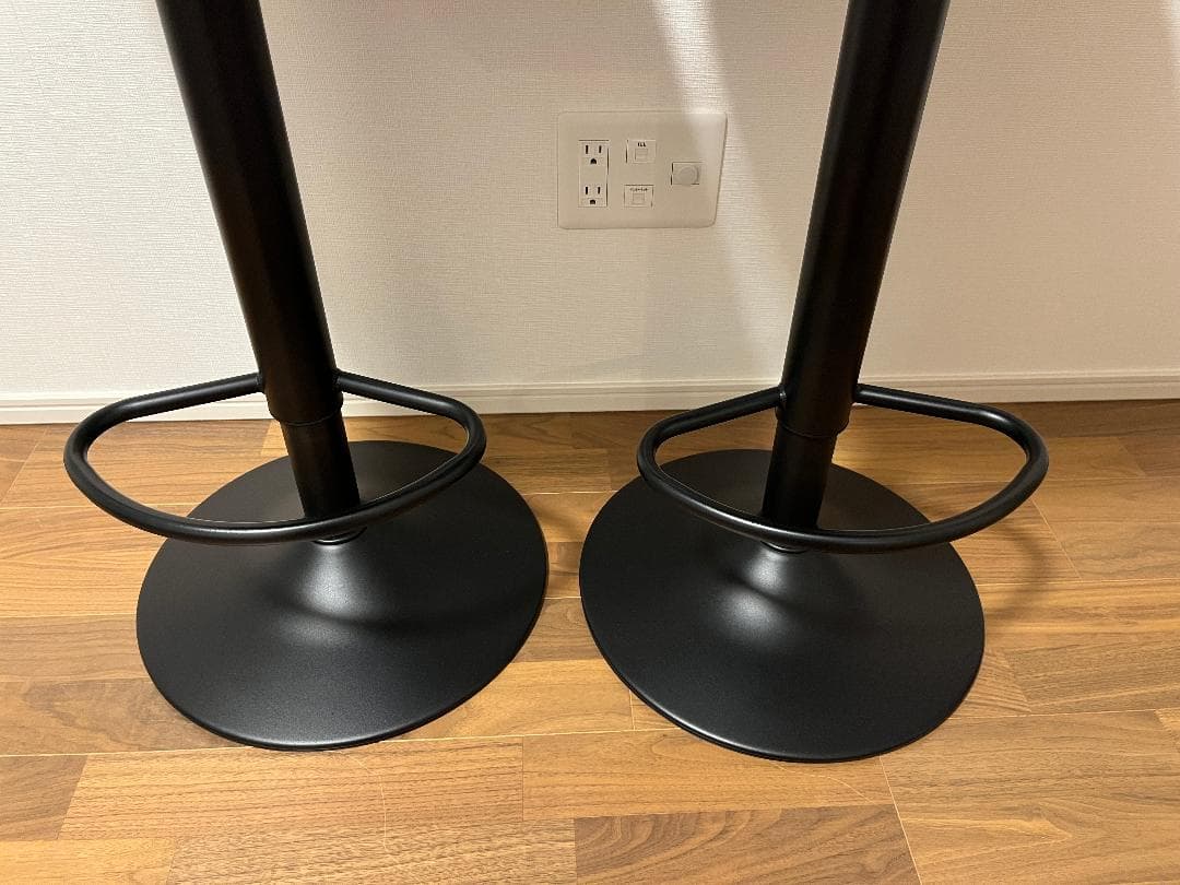 カウンターチェア バーチェア ２脚セット グレー