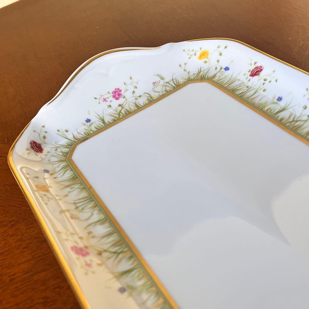 【希少品】フランス製　アビランドリモージュ★フローラリー★サンドイッチプレート