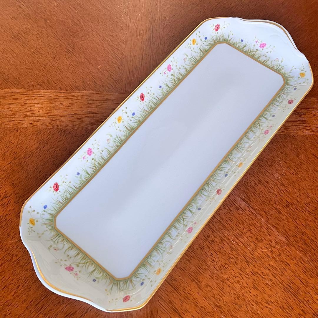 【希少品】フランス製　アビランドリモージュ★フローラリー★サンドイッチプレート