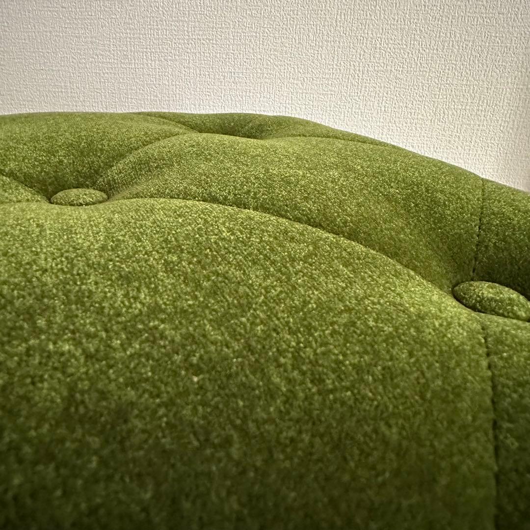 美品 カリモク60 オットマン モケットグリーン スツール