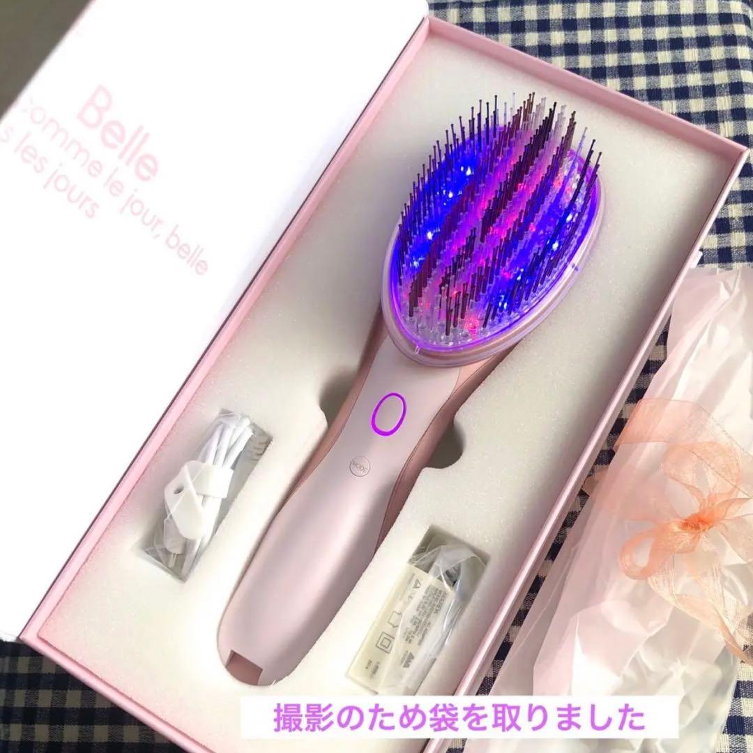 CHOUCHOU × ELLE スタイリストイオングロウブラシ 赤色青色LED