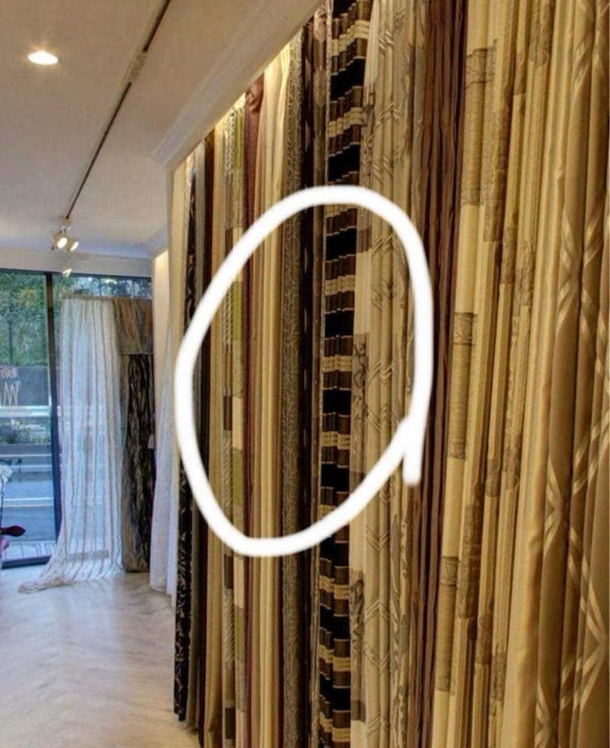 オーダーカーテン　イタリア製　厚手　高級　ボーダー　ゴールド　ブラウン　ブラック