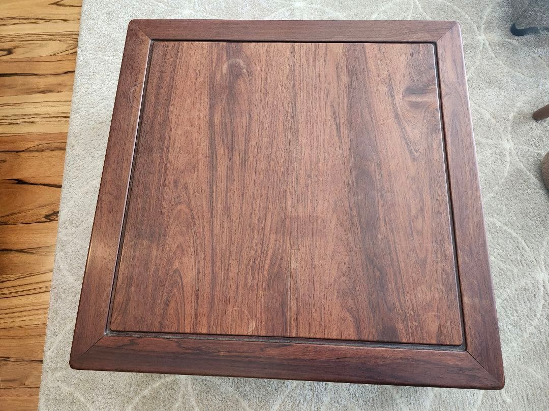 無垢材 和モダン 座卓 78cm角｜重厚 木製 ローテーブル 古民家風